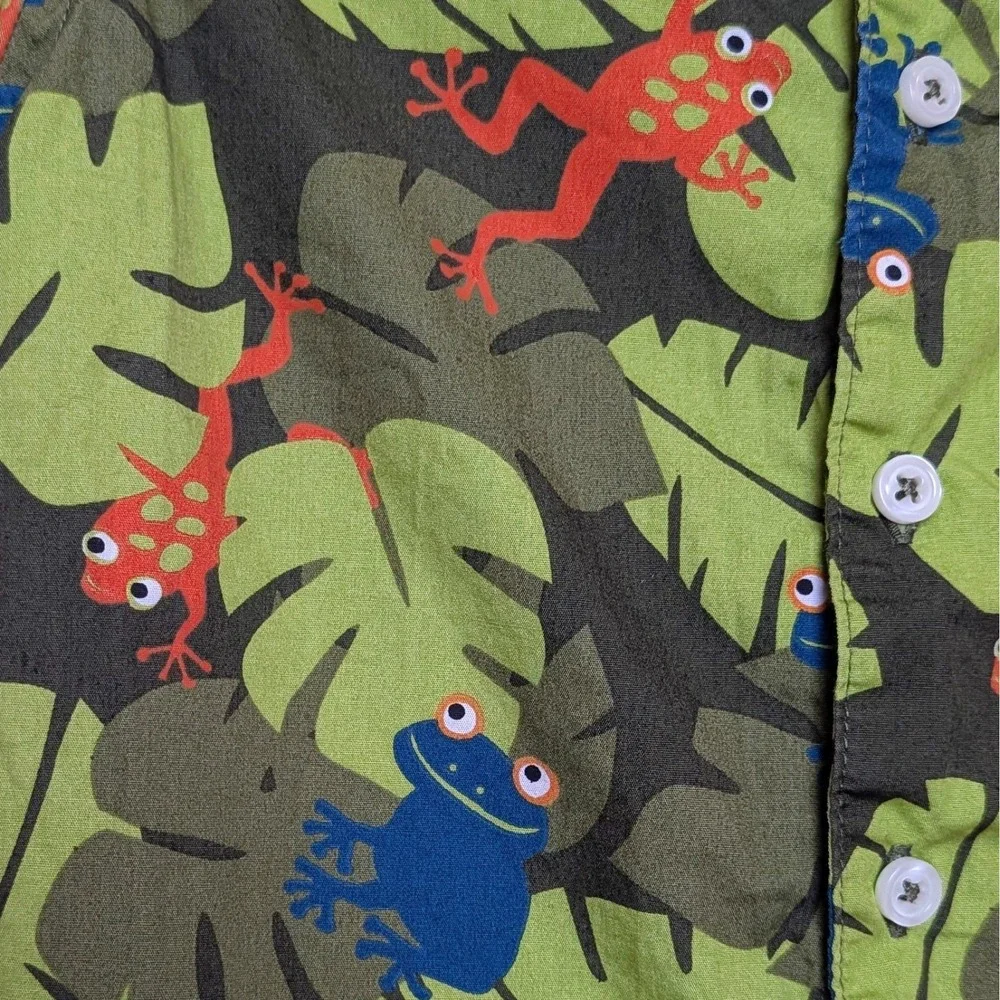 Gymboree Jungle Explorer Tree Frogs Friends Button Up 2012 Boys Size 4T